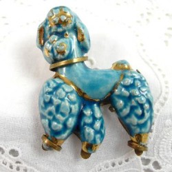 French Poodle Brooch